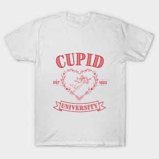 Cupid University T-Shirt, Cute Valentine's Day Shirt, Cute College Sweatshirt Classic T-Shirt, Red T-Shirt